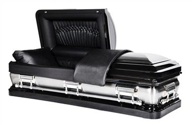 Črna jeklena skrinjica z okroglim kotom